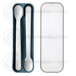 Mio feeding spoon set deep blue 2-pieces