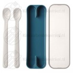 Mio feeding spoon set deep blue 2-pieces