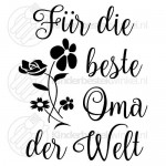 Fur die beste Oma der Welt textsked