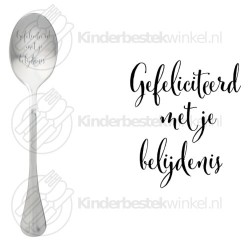 Gefeliciteerd met je belijdenis tekstlepel