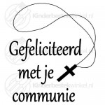 Gefeliciteerd met je communie textsked