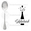 Gefeliciteerd text spoon Gefeliciteerd text spoon