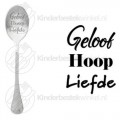 Geloof hoop liefde tekstlepel