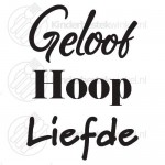 Geloof hoop liefde tekstlepel