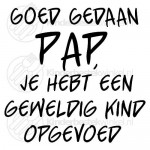 Goed gedaan pap textsked