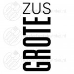 Grote zus textsked