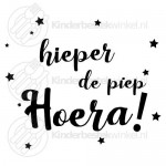 Hieper de piep Hoera textsked