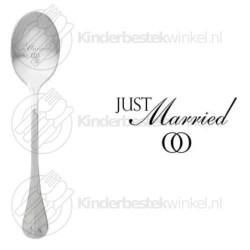 Just Married text spoon