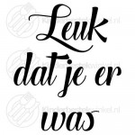 Leuk dat je er was text spoon