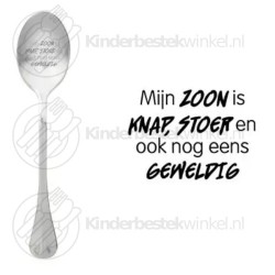 Mijn zoon is knap, stoer geweldig text spoon