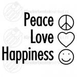 Peace Love Happiness text spoon