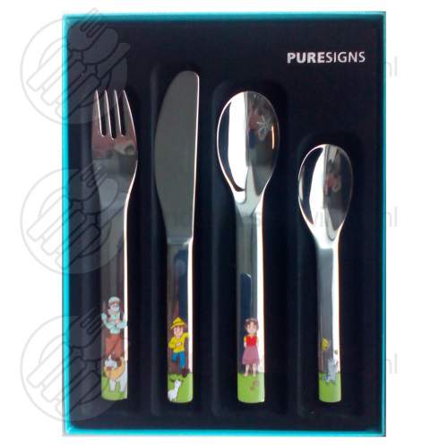 Puresigns Children Cutlery 4 pieces Gisi with Engraving 