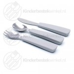 Feedie toddler cutlery grey 3-pieces