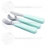Feedie peuterbestek minty green 3-delig