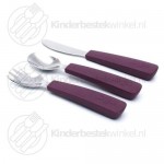 Feedie peuterbestek plum 3-delig