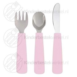 Feedie toddler cutlery powder pink 3-pieces