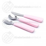 Feedie toddler cutlery powder pink 3-pieces