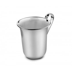Kinderbeker bol met oor verzilverd Kinderbeker bol met oor verzilverd