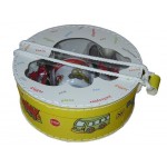 Voertuigen kinderset melamine rvs 6-delig Voertuigen kinderset melamine 6-delig