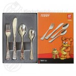 Teddy kinderbestek rvs 4-delig