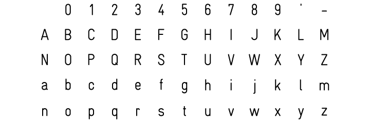 Block-letter engraving font